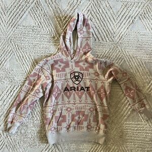Ariat Pink and Cream Patterned Hoodie